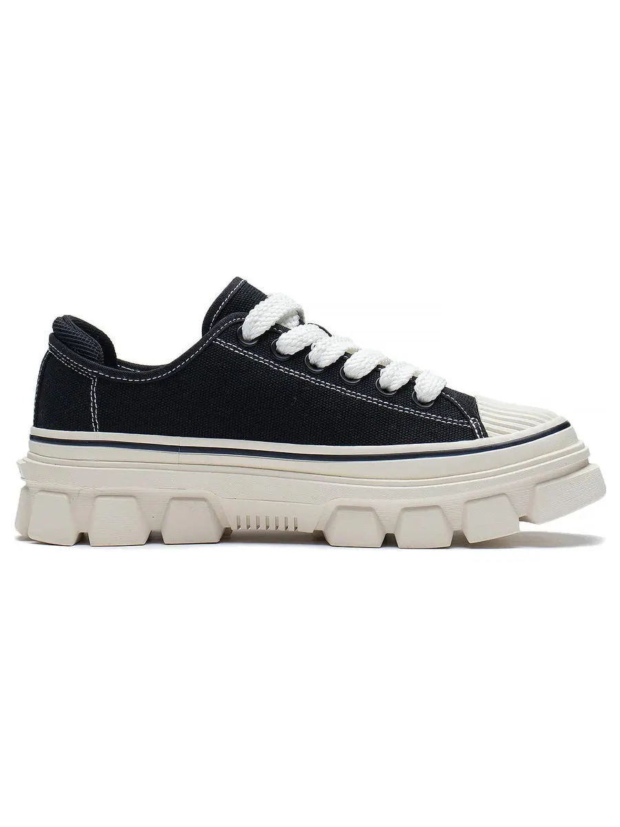 Кроссовки Li-Ning CF Classic Canvas Low 'Black White' — изображение 2 из 6, черный