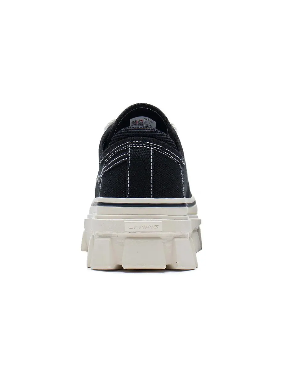Кроссовки Li-Ning CF Classic Canvas Low 'Black White' — изображение 5 из 6, черный