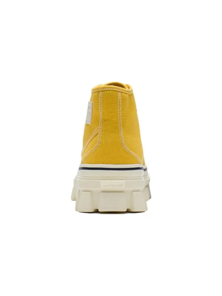 Кроссовки Li-Ning CF Classic Canvas Hi 'Yellow White' — изображение 4 из 5, желтый