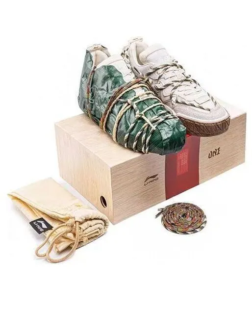 Кроссовки 001 разблокировать Li-Ning — изображение 1 из 4, серый/зеленый/белый