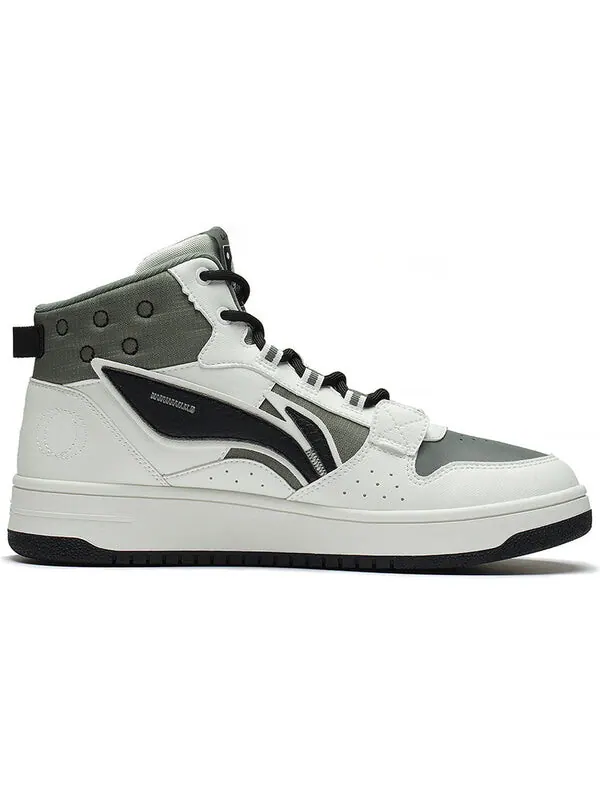 Кроссовки san yuan высокие 3м Li-Ning — изображение 2 из 4, белый/серый/зеленый