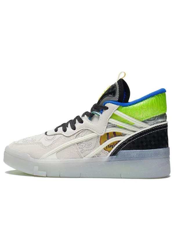 Кроссовки superwave mid Li-Ning — изображение 1 из 4, белый/синий/зеленый
