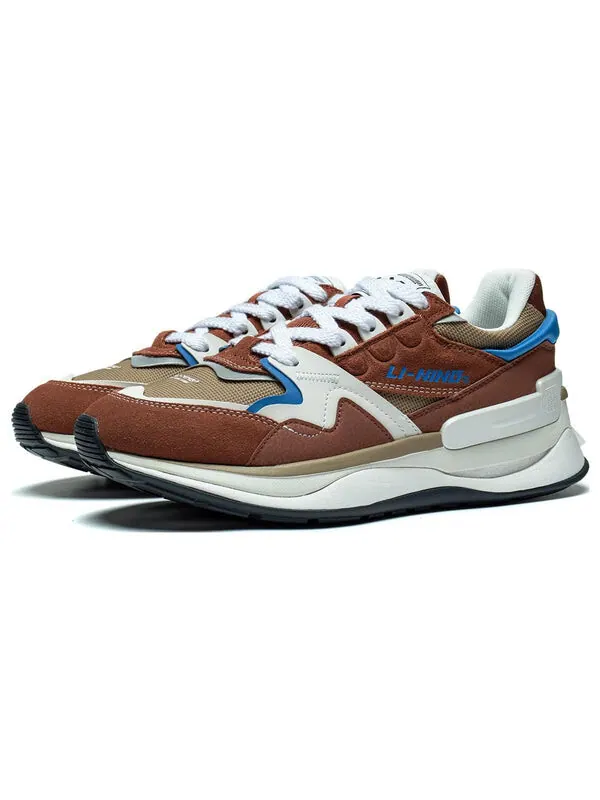 Кроссовки 001 момент v2 Li-Ning — изображение 3 из 4, коричневый/белый/синий