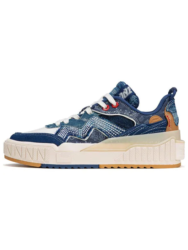 Кроссовки 001 разблокировать скейт обувь Li-Ning — изображение 2 из 4, синий/белый