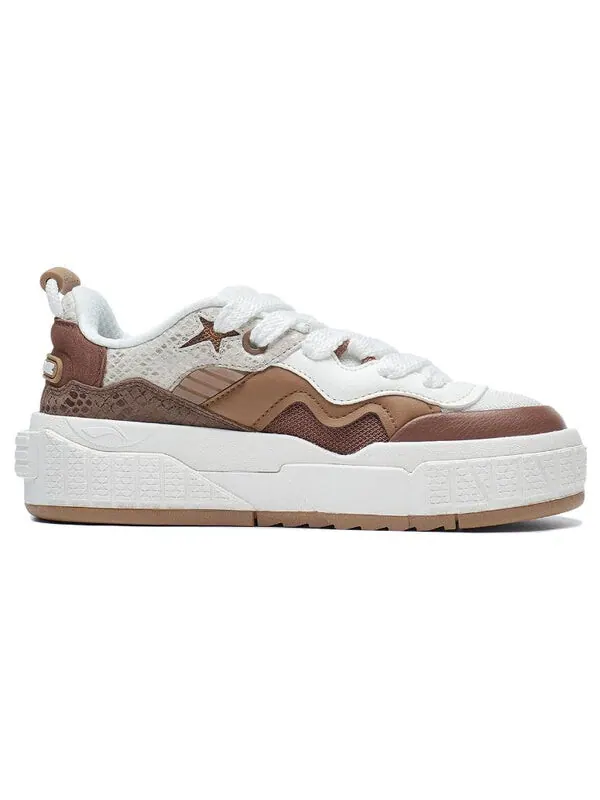 Кроссовки 001 разблокировать Li-Ning — изображение 2 из 4, белый/коричневый
