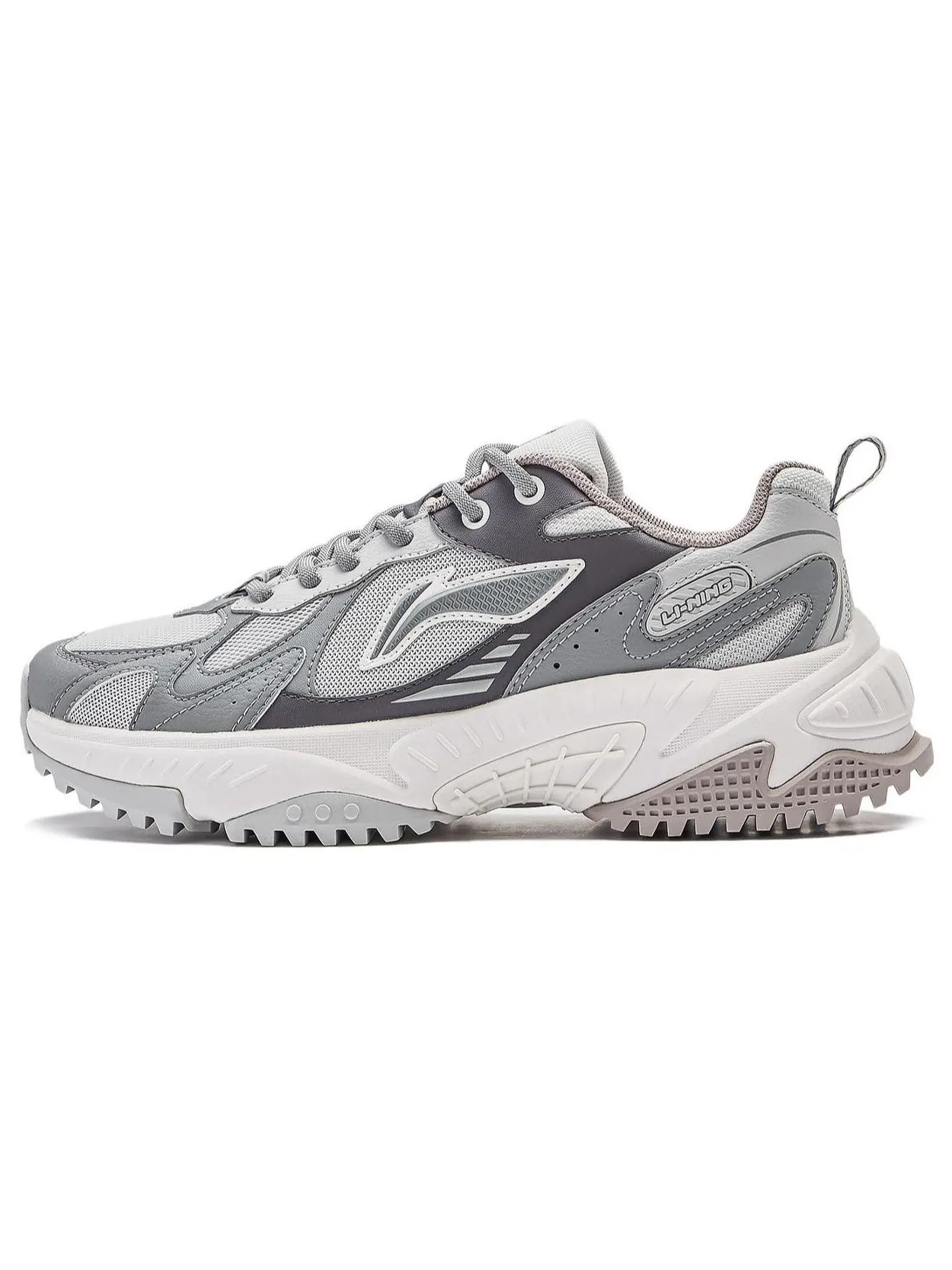 Кроссовки (WMNS) Li-Ning Qixing 2.0 'Grey White' — изображение 2 из 4, серый