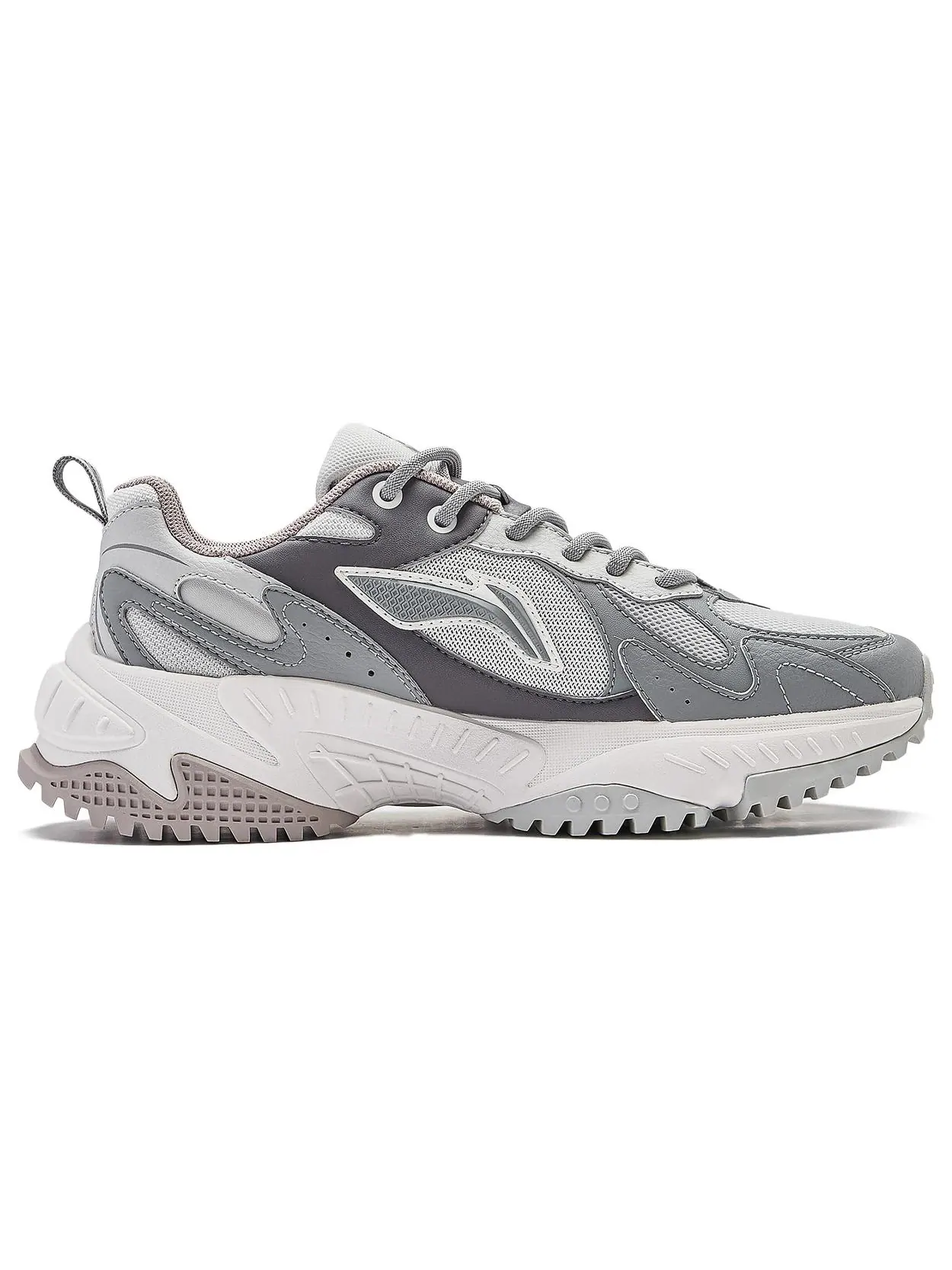 Кроссовки (WMNS) Li-Ning Qixing 2.0 'Grey White' — изображение 3 из 4, серый