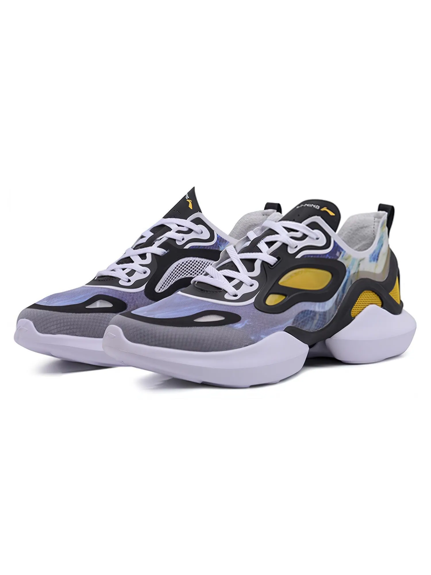 Кроссовки LINING Comet Men Low-Top — изображение 2 из 5, черный/белый
