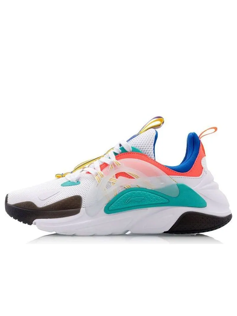 Кроссовки (WMNS) Li-Ning XingHuo Sport Leisure 'White Orange Blue' — изображение 1 из 5, синий