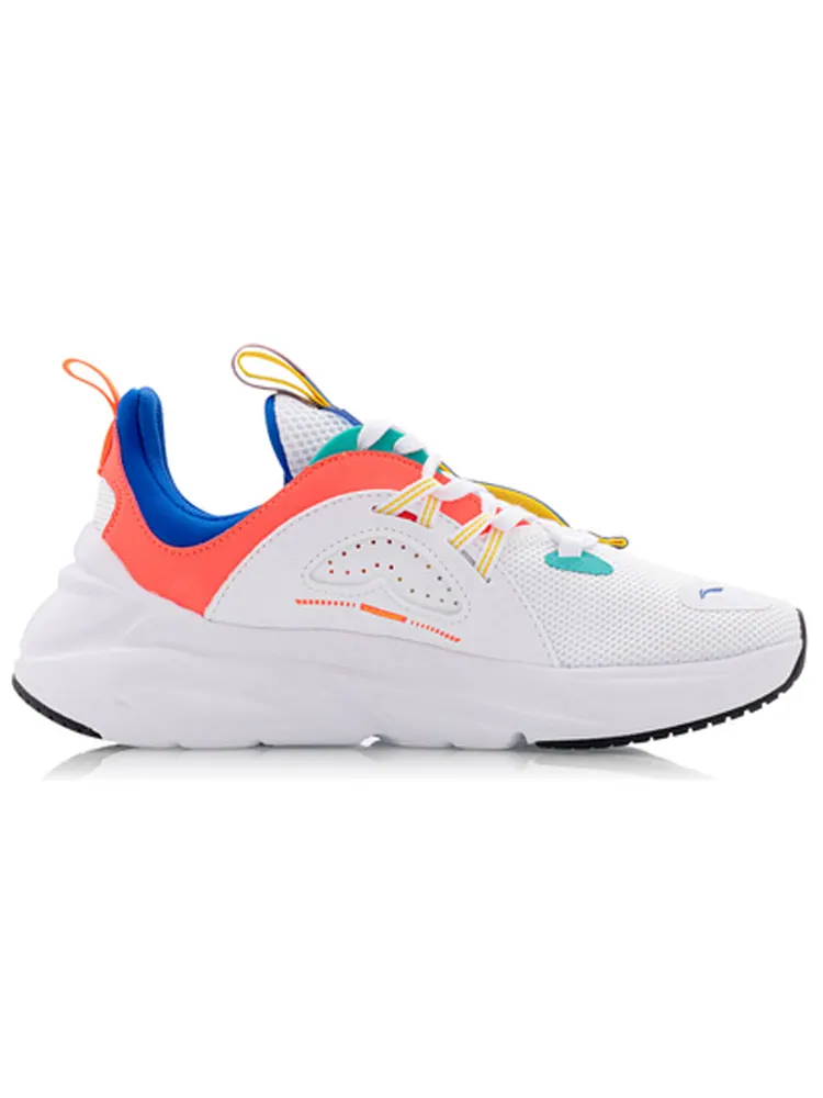 Кроссовки (WMNS) Li-Ning XingHuo Sport Leisure 'White Orange Blue' — изображение 2 из 5, синий