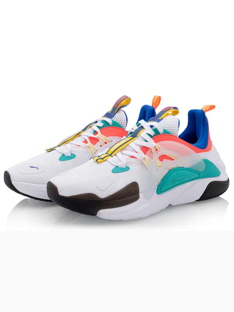 Кроссовки (WMNS) Li-Ning XingHuo Sport Leisure 'White Orange Blue' — изображение 3 из 5, синий