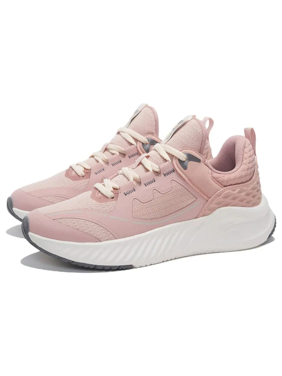 Спортивные кроссовки (WMNS) Li-Ning Sport Leisure 'Pink White' — изображение 2 из 6, розовый