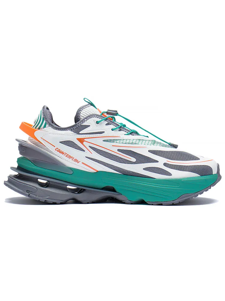 Li-Ning Countflow Wu Xing Xingshan V3 «Белый Серый Зеленый» — изображение 2 из 5, белый/серый/зеленый
