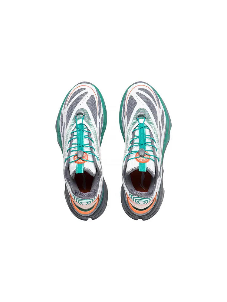 Li-Ning Countflow Wu Xing Xingshan V3 «Белый Серый Зеленый» — изображение 3 из 5, белый/серый/зеленый