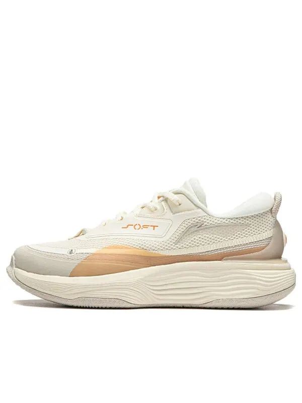 Кроссовки мягкие теплые Li-Ning — изображение 1 из 4, белый/бежевый/оранжевый