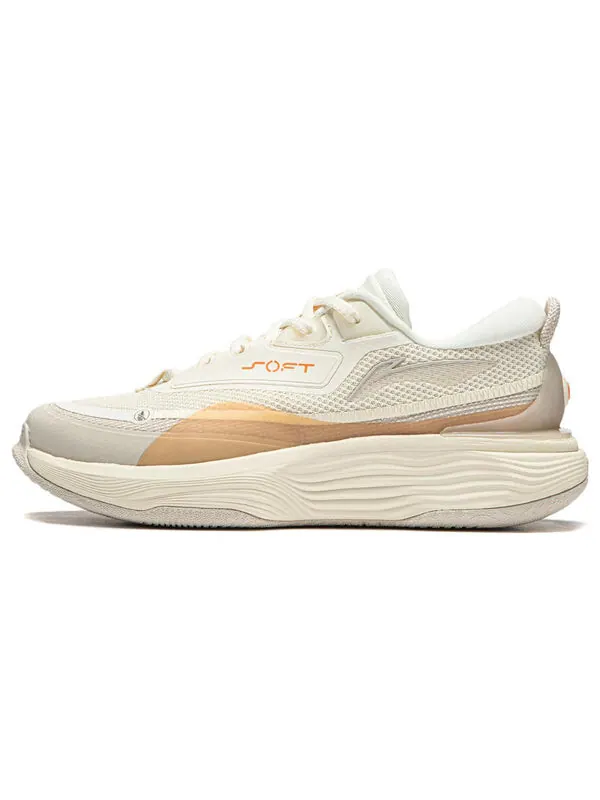 Кроссовки мягкие теплые Li-Ning — изображение 2 из 4, белый/бежевый/оранжевый