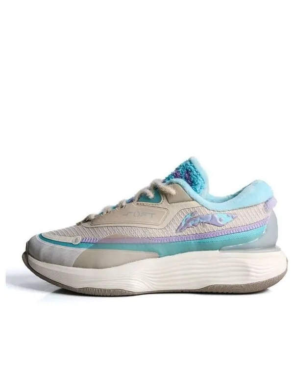 Кроссовки мягкие теплые Li-Ning — изображение 1 из 4, синий/бежевый