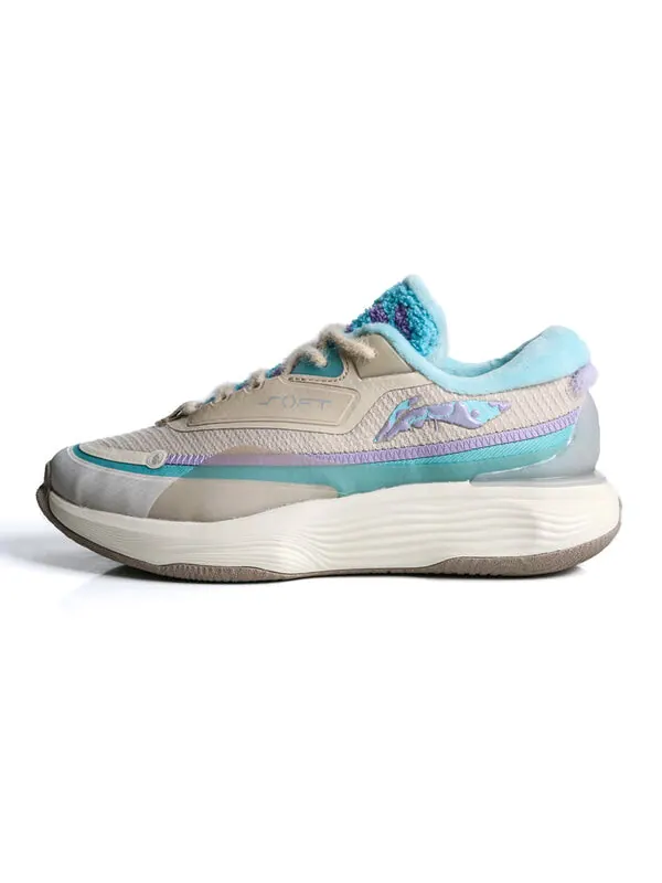 Кроссовки мягкие теплые Li-Ning — изображение 2 из 4, синий/бежевый