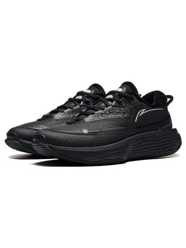 Кроссовки мягкие теплые флисовые Li-Ning — изображение 3 из 4, черный/серебристый