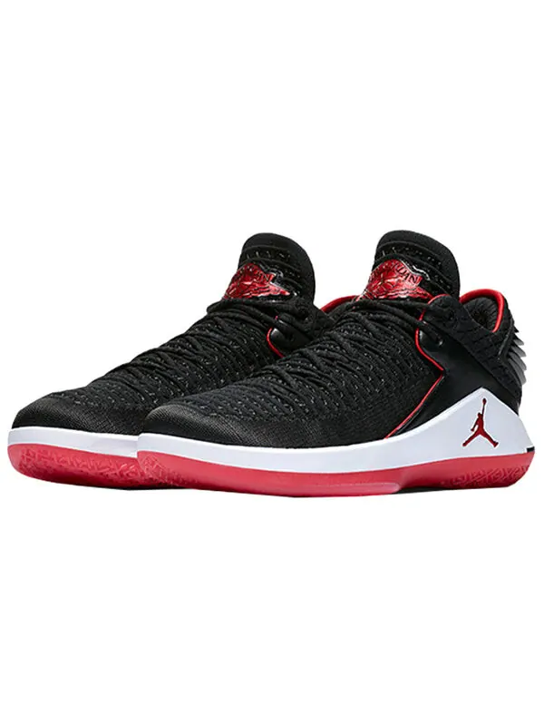 Кроссовки 32 низкие pf Air Jordan — изображение 2 из 4, черный/красный-белый