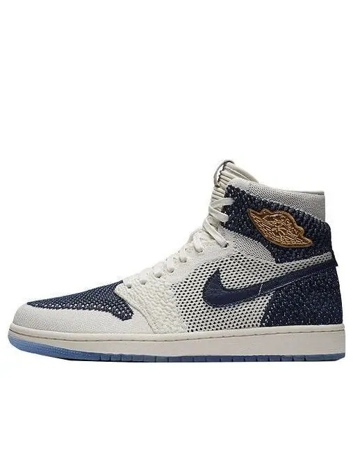 Кроссовки 1 ретро высокие og Flyknit Air Jordan — изображение 1 из 4, бежевый