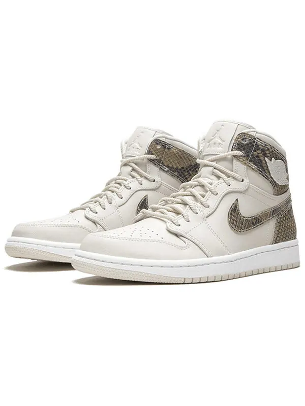 Кроссовки 1 retro high premium 'phantom' Air Jordan — изображение 3 из 4, белый