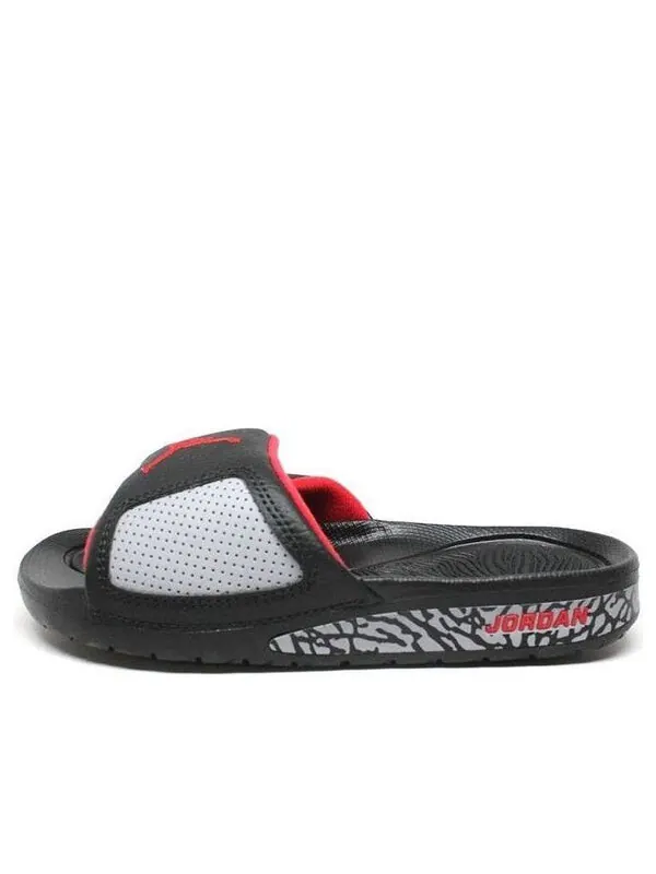 Тапочки hydro iii retro 'black red' slippers Air Jordan — изображение 1 из 4, черный/красный