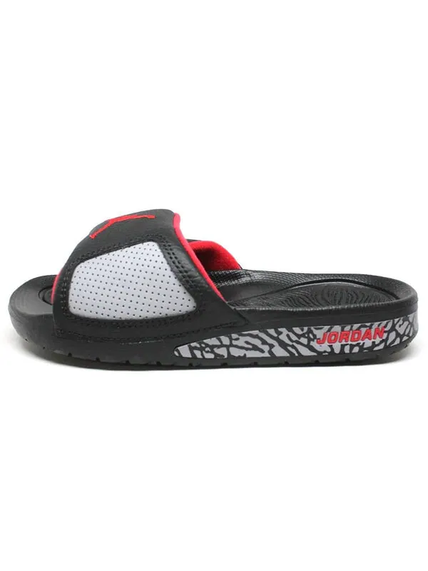 Тапочки hydro iii retro 'black red' slippers Air Jordan — изображение 2 из 4, черный/красный