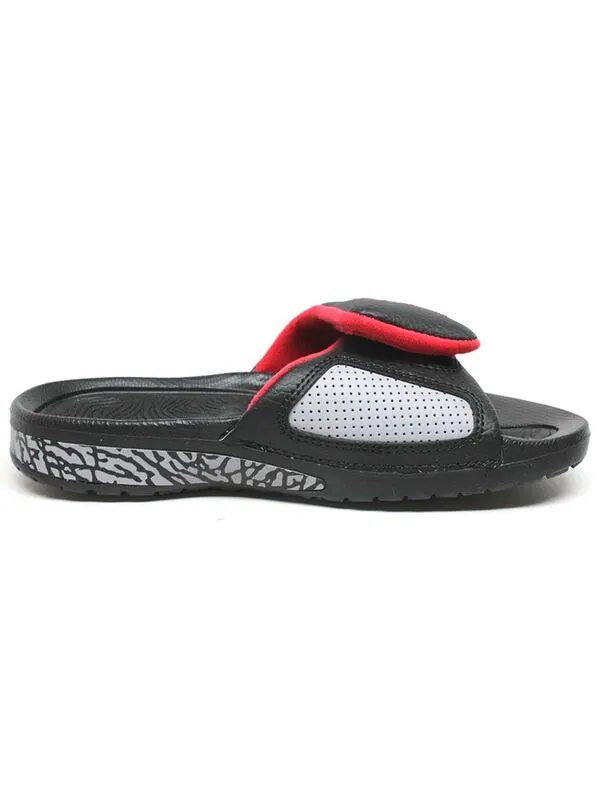 Тапочки hydro iii retro 'black red' slippers Air Jordan — изображение 3 из 4, черный/красный