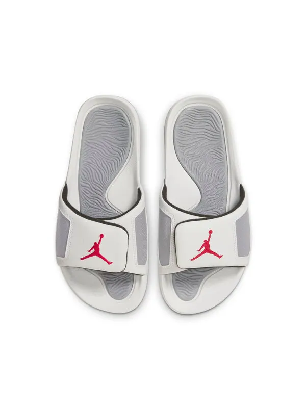 Тапочки hydro 3 retro 'white cement' Air Jordan — изображение 2 из 4, белый/красный