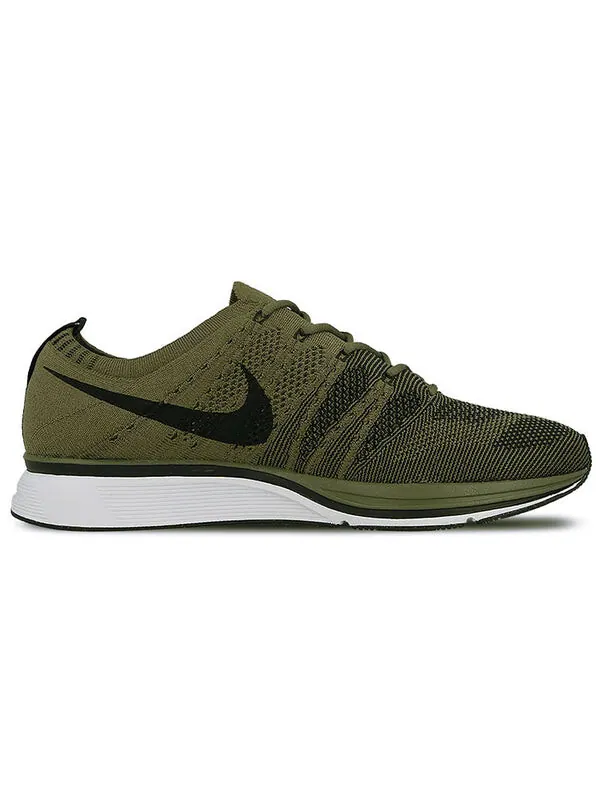 Кроссовки flyknit trainer 2017 Nike — изображение 2 из 4, оливковый/черный-белый
