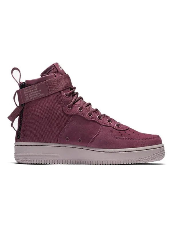 Кроссовки sf air force 1 mid 'force is female' Nike — изображение 2 из 4, винтажный винный/розовый