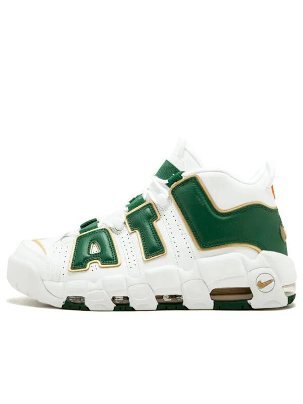 Кроссовки Air больше uptempo qs Nike — изображение 1 из 4, белый/зеленый