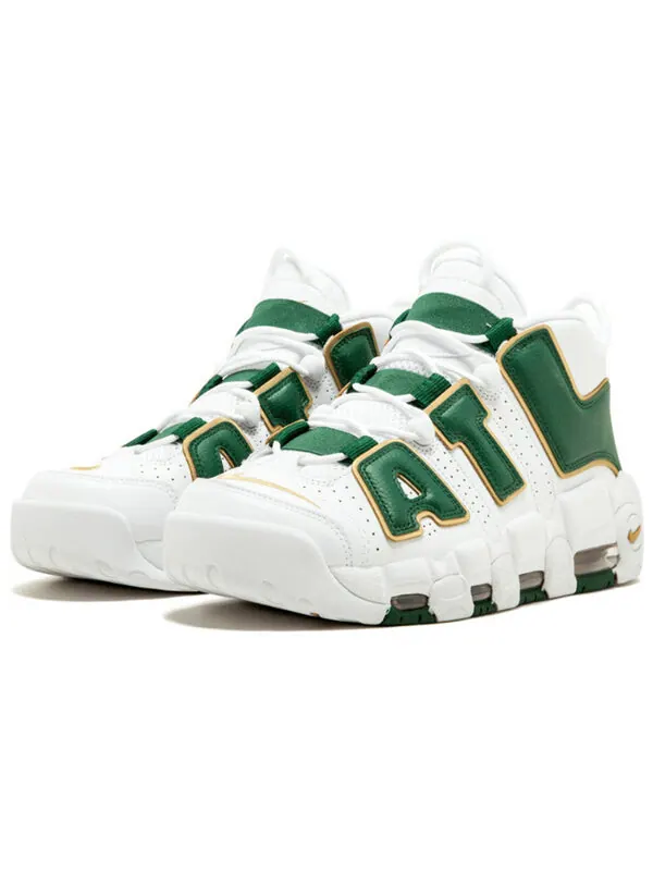 Кроссовки Air больше uptempo qs Nike — изображение 2 из 4, белый/зеленый