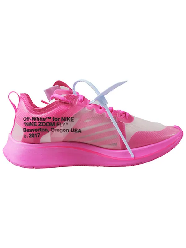 Кроссовки x off white zoom fly sp Nike — изображение 2 из 4, розовый
