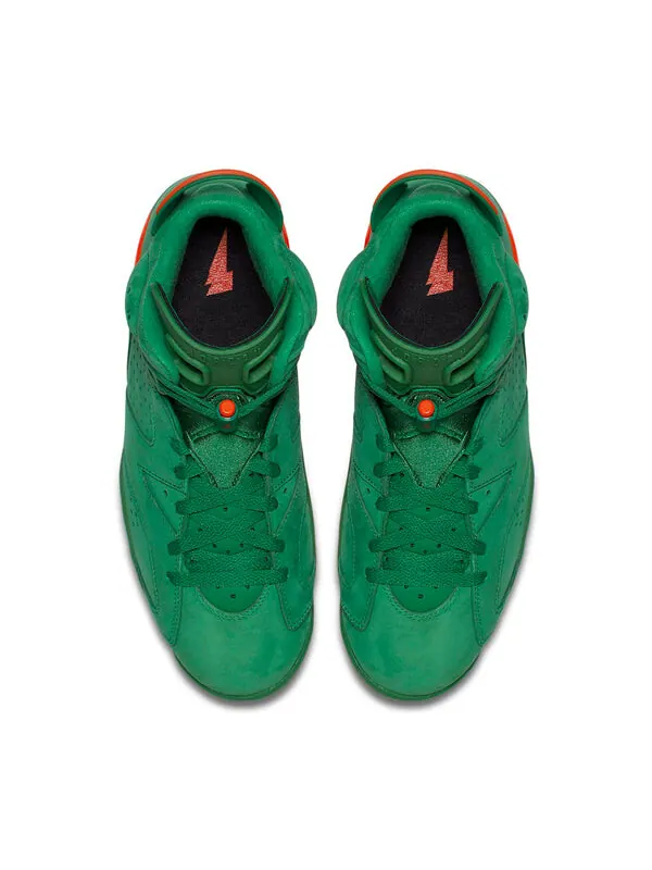 Кроссовки 6 ретро nrg Air Jordan — изображение 2 из 4, зеленый/оранжевый