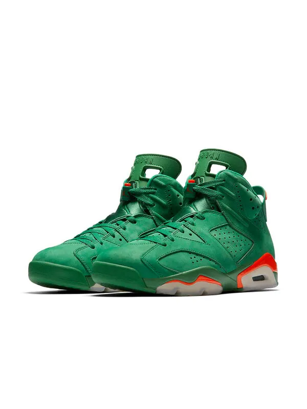 Кроссовки 6 ретро nrg Air Jordan — изображение 4 из 4, зеленый/оранжевый