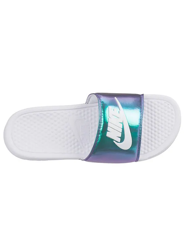 Тапочки benassi jdi se 'lucid green' Nike — изображение 3 из 4, фиолетовый
