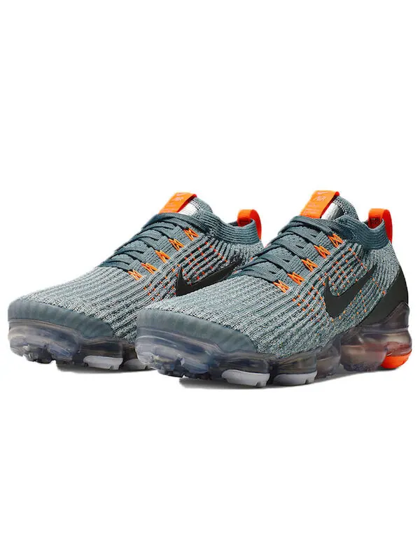 Кроссовки air vapoarmax Flyknit 3 Nike — изображение 3 из 4, серый/оранжевый