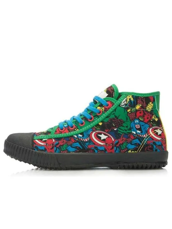 Кроссовки x marvel comics graphic classic canvas shoes Li-Ning — изображение 1 из 4, черный/зеленый/мульти