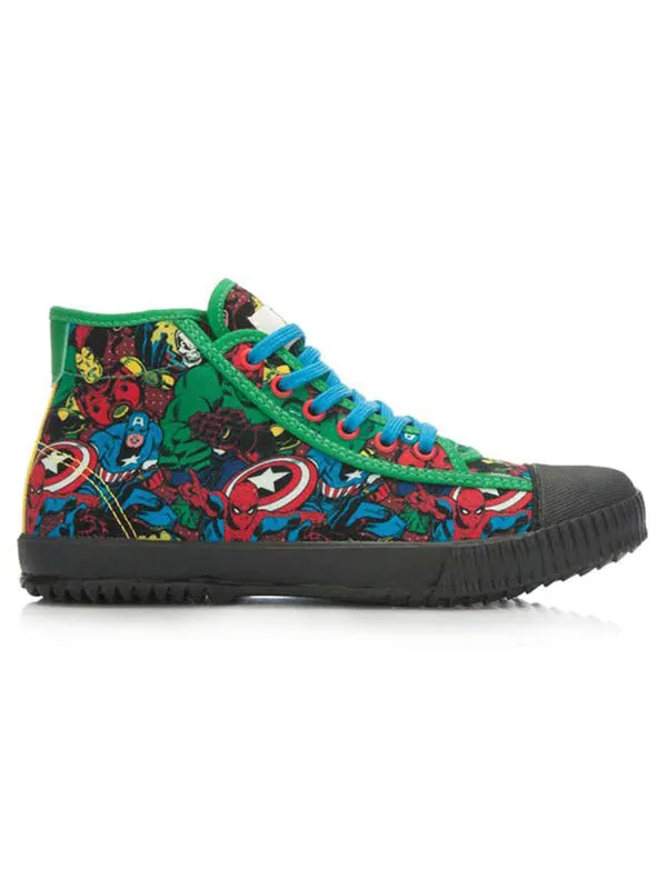Кроссовки x marvel comics graphic classic canvas shoes Li-Ning — изображение 2 из 4, черный/зеленый/мульти