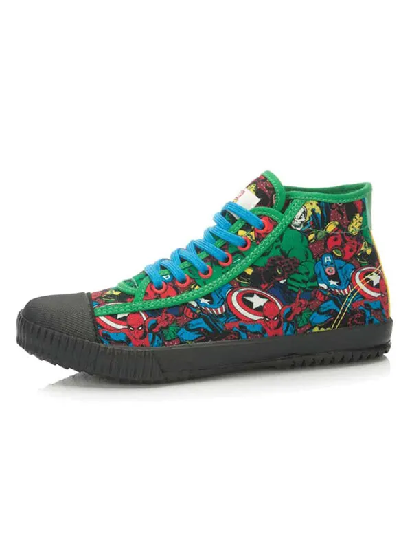 Кроссовки x marvel comics graphic classic canvas shoes Li-Ning — изображение 3 из 4, черный/зеленый/мульти