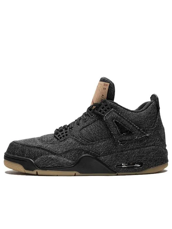 Кроссовки 4 retro x levi's 'black denim' Air Jordan — изображение 1 из 4, черный джинсовый синий