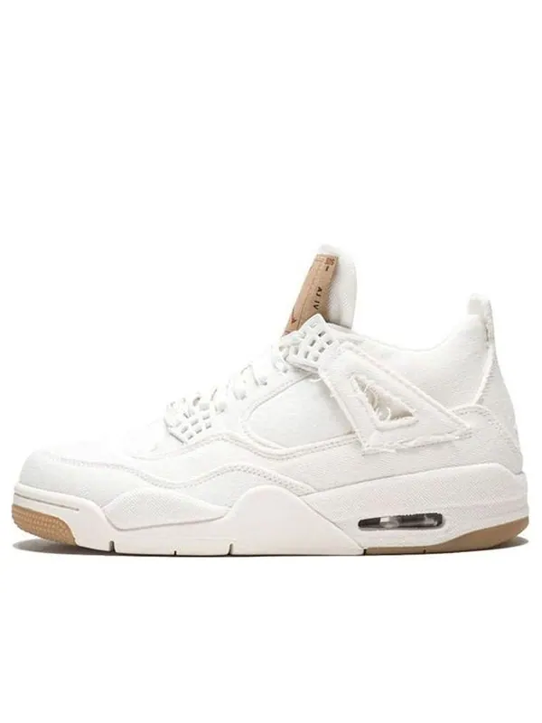 Кроссовки 4 retro x levi's 'white denim' Air Jordan — изображение 1 из 4, белый джинсовый синий