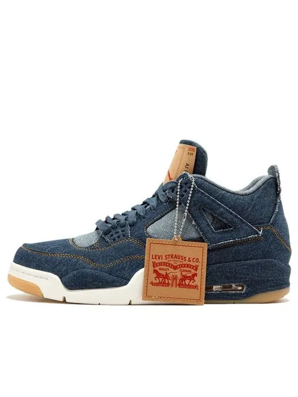 Кроссовки 4 retro x levidenim' Air Jordan — изображение 1 из 4, синий