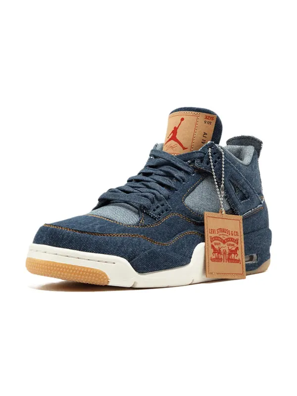 Кроссовки 4 retro x levidenim' Air Jordan — изображение 2 из 4, синий