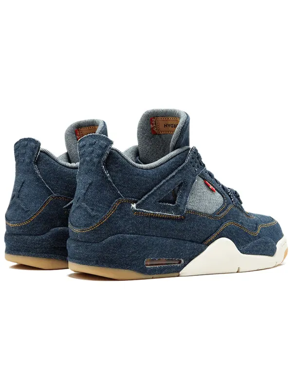 Кроссовки 4 retro x levidenim' Air Jordan — изображение 4 из 4, синий