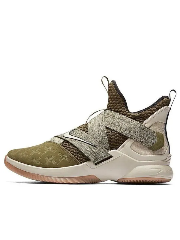 Кроссовки леброн солдат 12 Nike — изображение 1 из 4, серый/зеленый