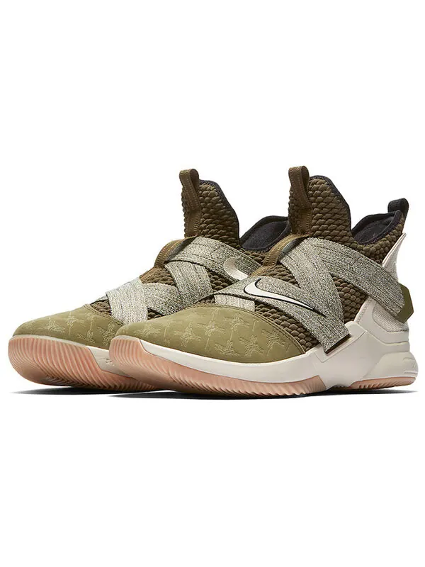 Кроссовки леброн солдат 12 Nike — изображение 3 из 4, серый/зеленый