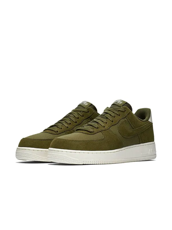 Кроссовки air force 1 '07 suede 'medium olive' Nike — изображение 3 из 4, зеленый/белый